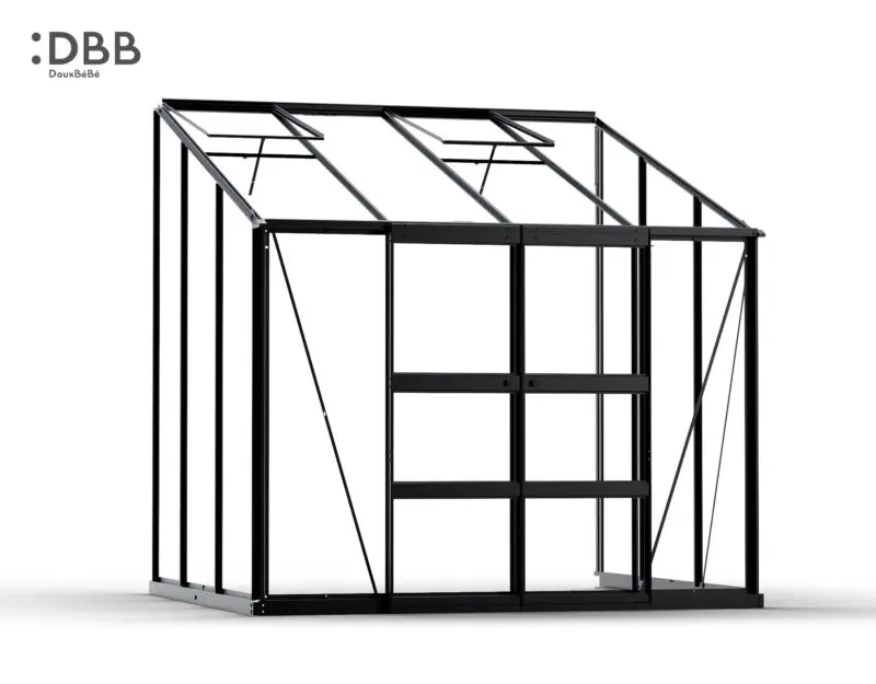 1653535801 The Premium P1 Lean to series Greenhouse DBB DouxBeBe Greenhouse 8ft black.jpg