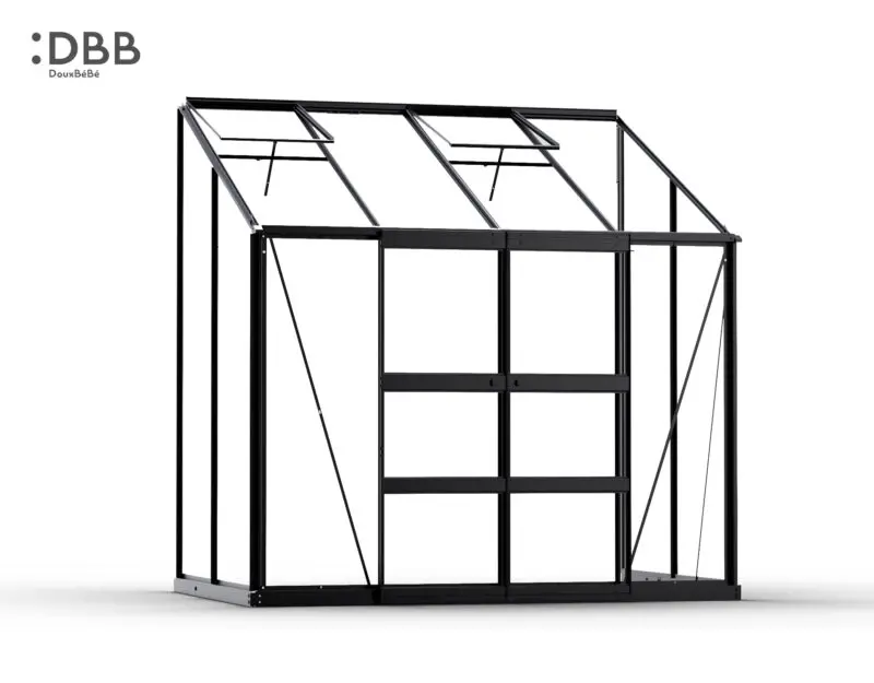 1653535972 The Premium P1 Lean to series Greenhouse DBB DouxBeBe Greenhouse 6ft black.jpg