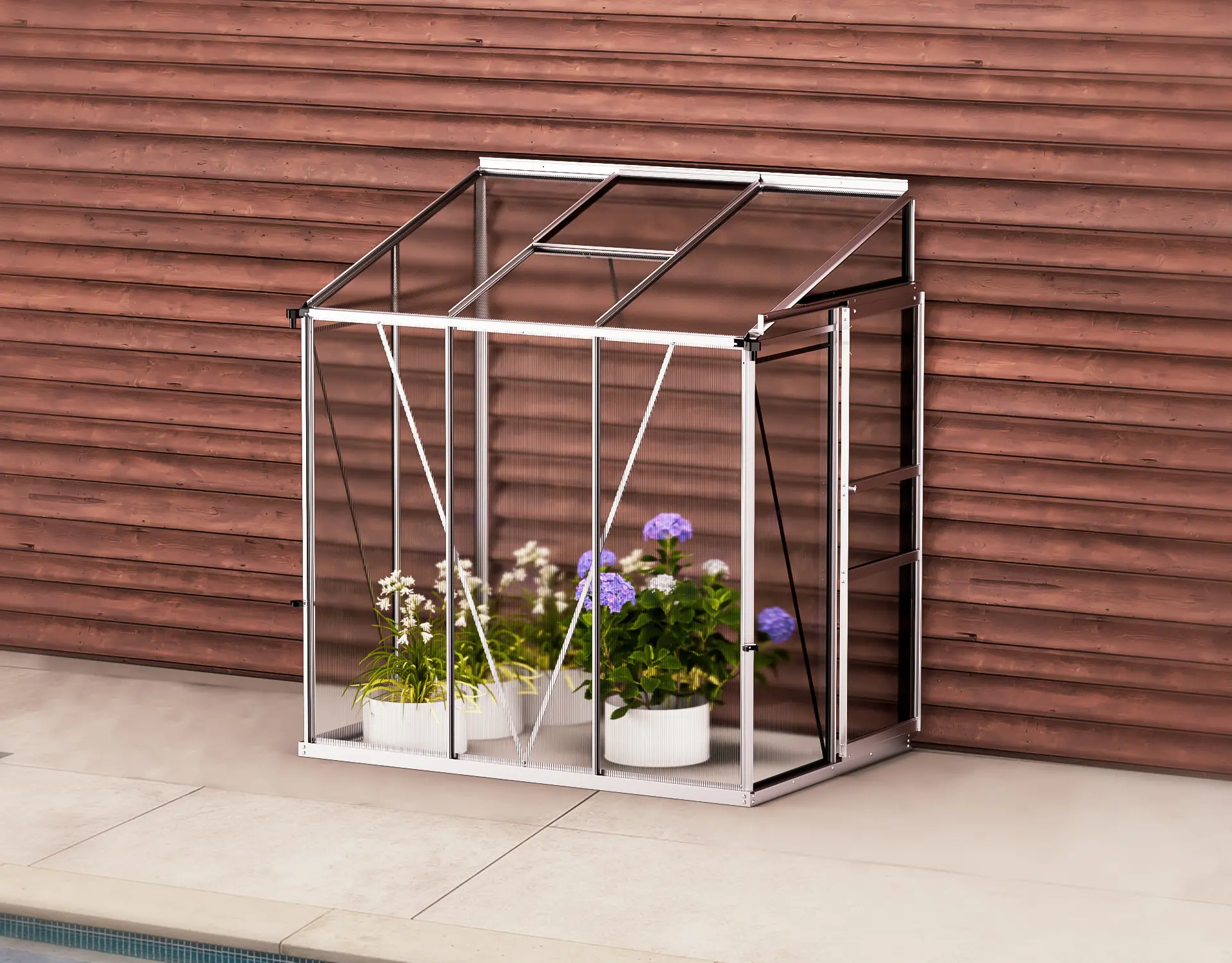The Lite L1 Lean-to series Greenhouse 4ft - DouxBeBe Garden Greenhouse